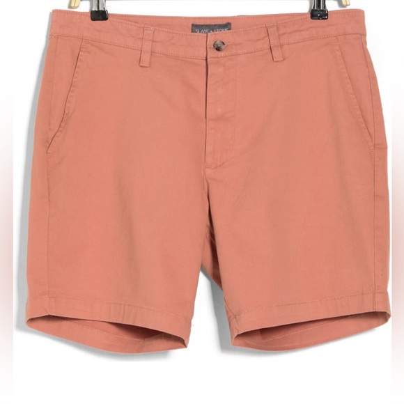 Slate & Stone Stretch Cotton Twill Chino Shorts, NWT, Color Clay, 33Waist - Picture 12 of 13